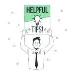 Helpful tips sign
