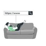 Woman on sofa