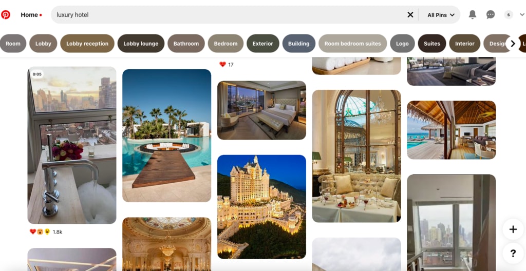luxury hotels Pinterest