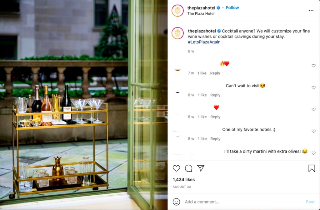 The Plaza Hotel Instagram post
