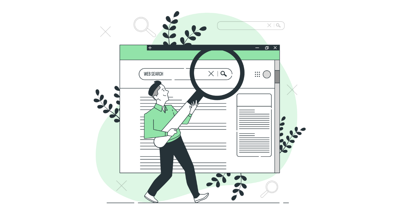 person searching the web