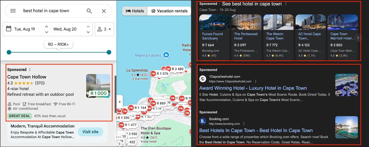 example of varied ppc listings
