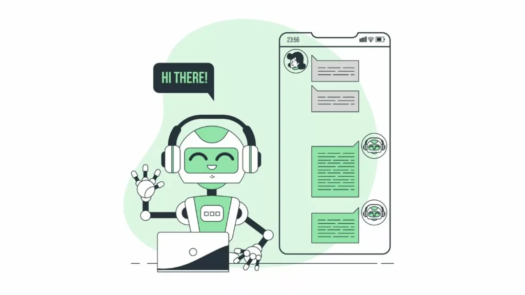 illustration of an AI robot chat