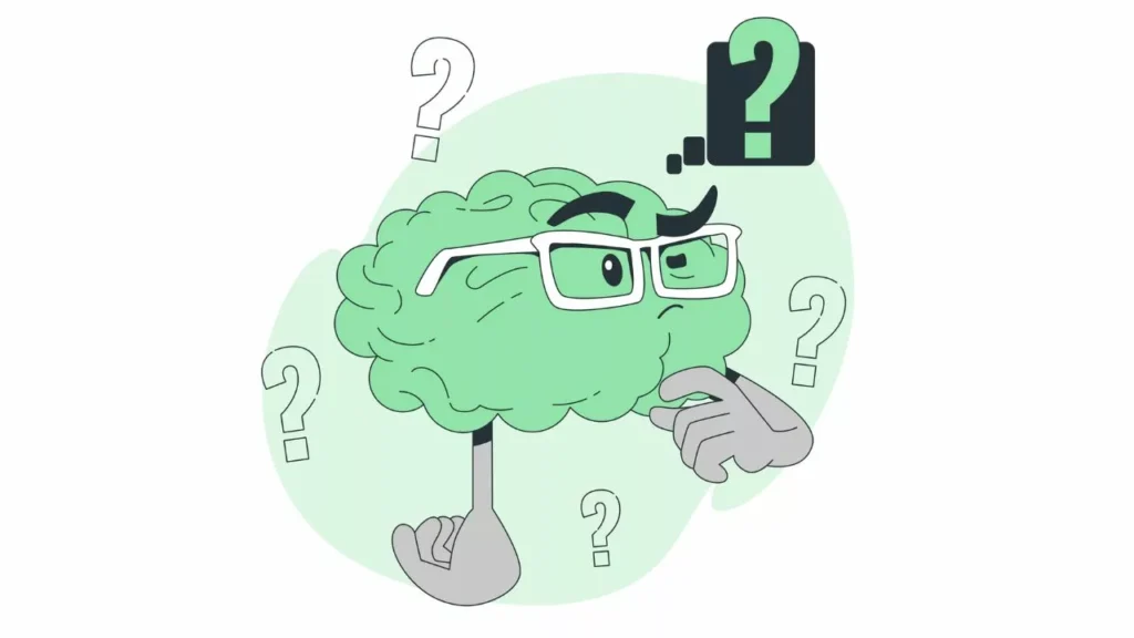 illustration of a brain thinking about AI detection