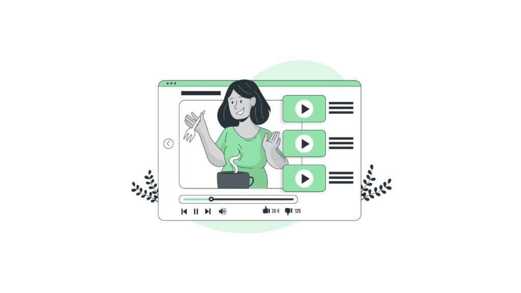 Woman in video embed