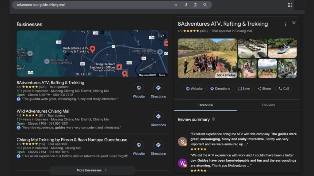 example of an optimized google business profile