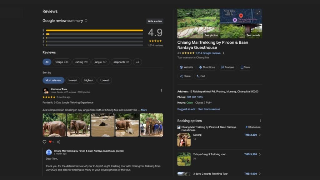 reviews and user generated content